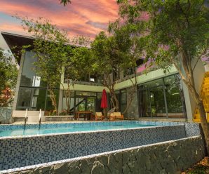“Đèn mây trắng” villa Hồ Dụ, Hoà Bình 3 phòng ngủ- Có bể bơi riêng vô cực, cho thuê du lịch